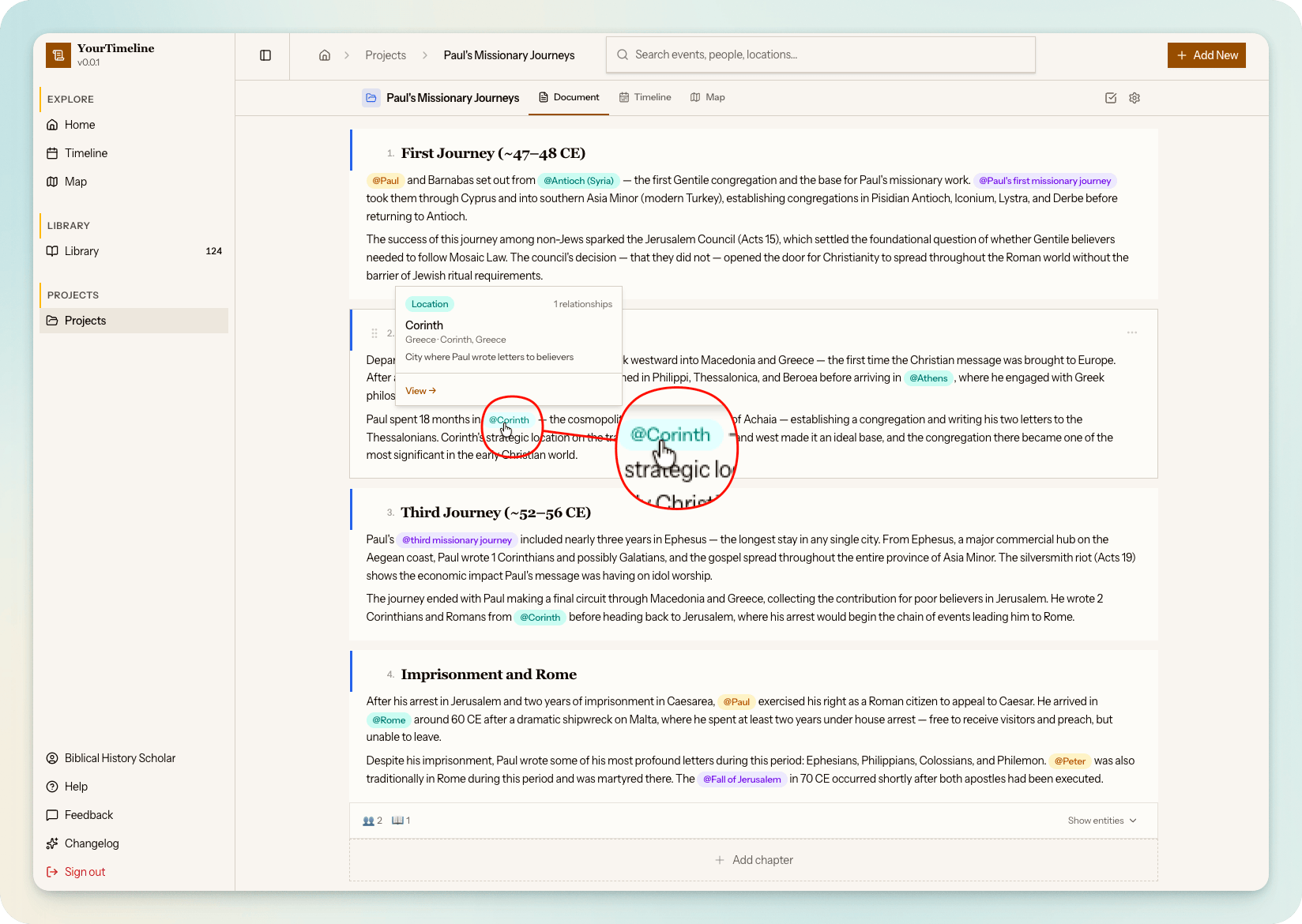 Projects as workspace, landing page, in-app feedback, and share page